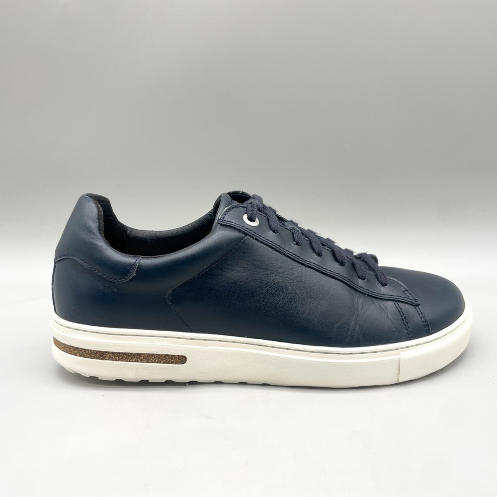 Birkenstock Mens 7 Bend Low Suede Sneakers Navy Blue Leather Classic Minimalist